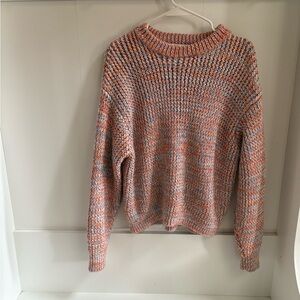 H&M Orange and Gray Knit Sweater